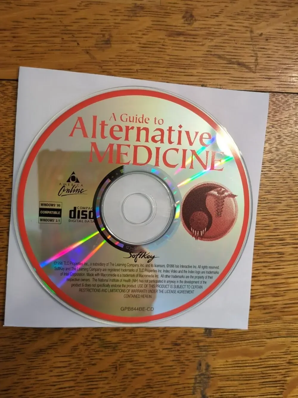 A Guide To Alternative Medicine (PC, 1996) Windows disc only